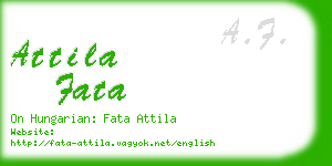 attila fata business card